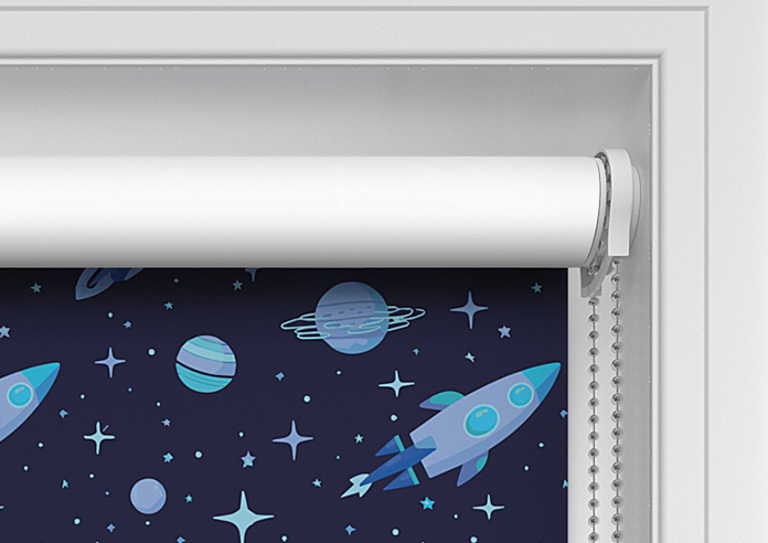 Rocket Adventure, Cosmic Blue - Twist&Fit Roller Blind - Image 10